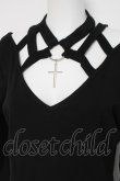 画像2: DARK IN LOVE / チョーカーデザインカットソー  黒 Y-26-03-16-122-PU-TO-SZ-ZY (2)