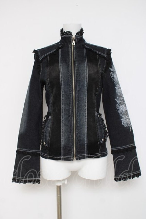 画像1: Ozz On / 袖刺繍デニムジャケット  インディゴ Y-26-03-16-123-OO-JA-SZ-ZY (1)