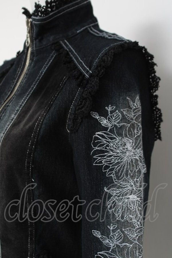 画像5: Ozz On / 袖刺繍デニムジャケット  インディゴ Y-26-03-16-123-OO-JA-SZ-ZY (5)