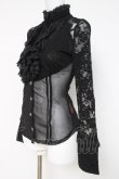 画像2: Ozz On / レース×メッシュブラウス  黒 Y-26-03-16-125-OO-BL-SZ-ZY (2)