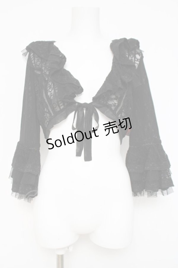 画像1: Ozz On / レースフリルボレロ  黒 Y-26-03-16-126-OO-TO-SZ-ZY (1)