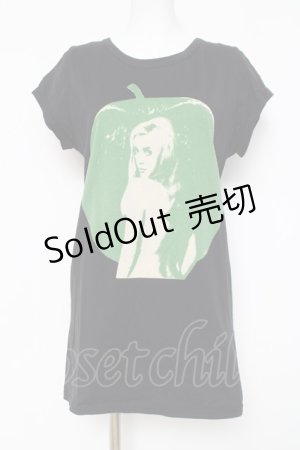 画像: HYSTERIC GLAMOUR / APPLE GIRL 半袖Tシャツ F ブラック Y-26-03-16-128-PU-TO-SZ-ZY
