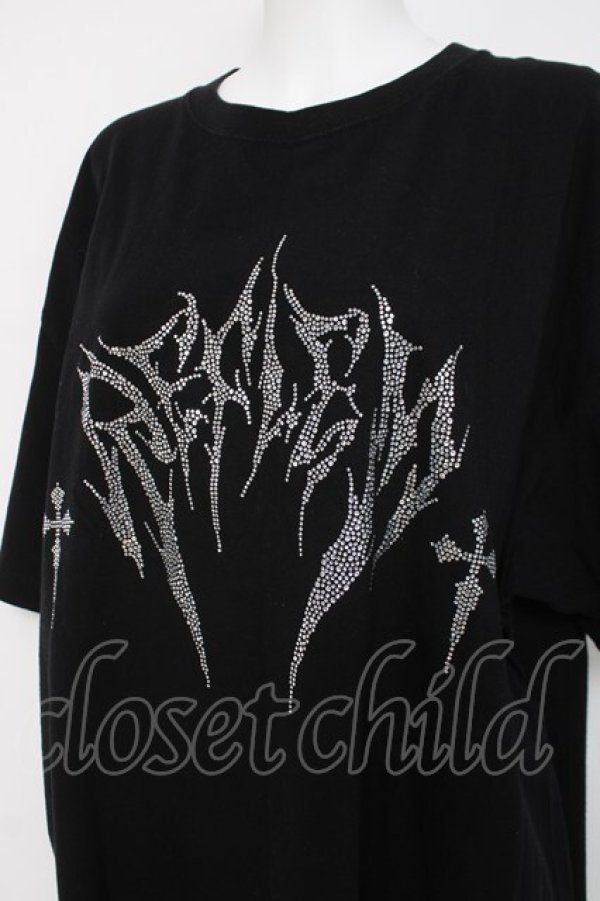画像3: REFLEM / ロゴラインストーンTシャツ F ブラック Y-26-03-16-130-PU-TO-SZ-ZY (3)