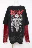 画像1: REFLEM / レイヤードボーダーL/S Tee F ブラック/レッド Y-26-03-16-132-PU-TO-SZ-ZY (1)