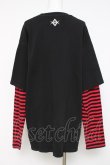 画像2: REFLEM / レイヤードボーダーL/S Tee F ブラック/レッド Y-26-03-16-132-PU-TO-SZ-ZY (2)