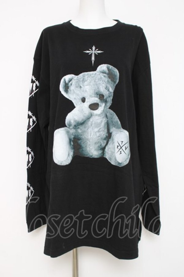 画像1: TRAVAS TOKYO / Furry bear L/S Tee F ブラック Y-26-03-16-134-PU-TO-SZ-ZY (1)