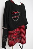 画像2: CIVARIZE / パンクレイヤード2PセットTシャツ F ブラック/レッド Y-26-03-16-135-GO-TS-SZ-ZY (2)