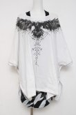 画像1: CIVARIZE / Gabriel ポンチョTシャツ F ホワイト/ブラック Y-26-03-16-137-GO-TS-SZ-ZY (1)