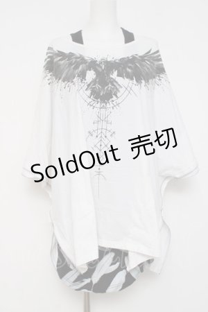 画像: CIVARIZE / Gabriel ポンチョTシャツ F ホワイト/ブラック Y-26-03-16-137-GO-TS-SZ-ZY