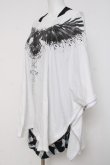 画像2: CIVARIZE / Gabriel ポンチョTシャツ F ホワイト/ブラック Y-26-03-16-137-GO-TS-SZ-ZY (2)