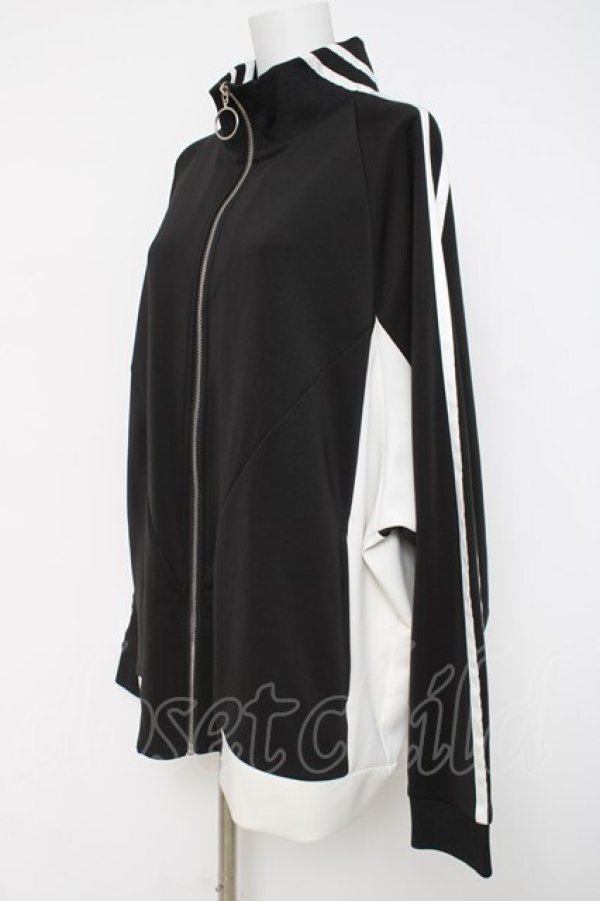 画像2: REFLEM / BIG切替ジャージ/オーバーサイズジャージトップス F ブラック/ホワイト Y-26-03-16-138-PU-TO-SZ-ZY (2)