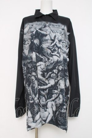 画像: CIVARIZE / 絵画総柄プリントビッグシャツ F ブラック Y-26-03-16-139-GO-BL-SZ-ZY