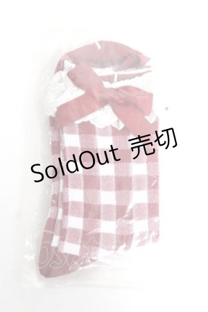 画像: axes femme kawaii / ギンガムチェック柄ソックス F ワイン Y-26-03-16-021-AX-ZA-SZ-ZY