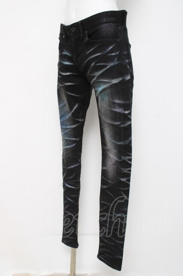 画像2: CIVARIZE / 吹き付け立体加工スキニーデニムパンツ 42 ブラック Y-26-03-16-155-GO-PA-SZ-ZY (2)