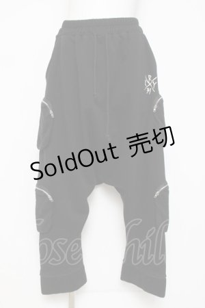 画像: KRY CLOTHING / KUSA サルエルパンツ F ブラック Y-26-03-16-156-EL-PA-SZ-ZY