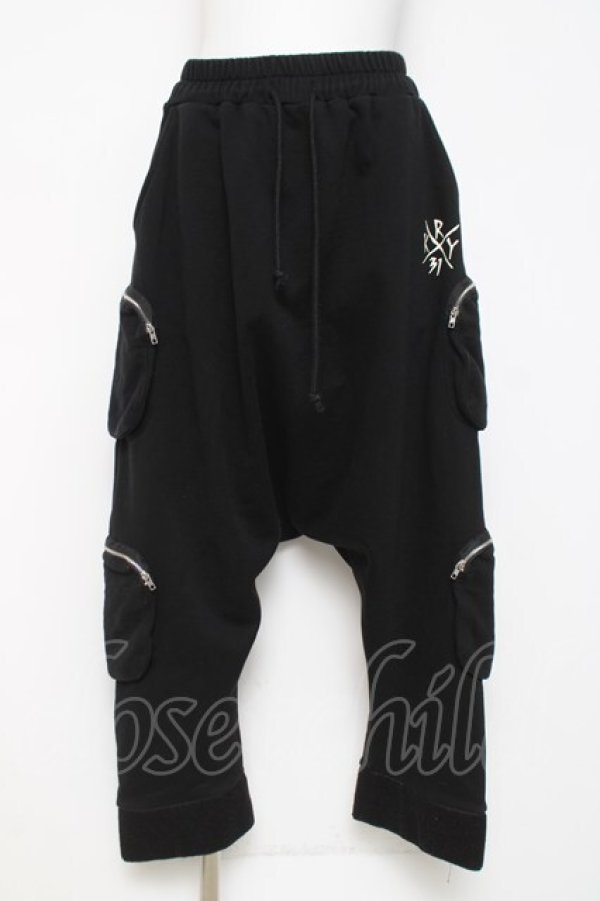 画像1: KRY CLOTHING / KUSA サルエルパンツ F ブラック Y-26-03-16-156-EL-PA-SZ-ZY (1)