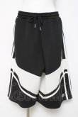 画像1: REFLEM / BIGジャージハーフパンツ F ブラック/ホワイト Y-26-03-16-159-PU-PA-SZ-ZY (1)