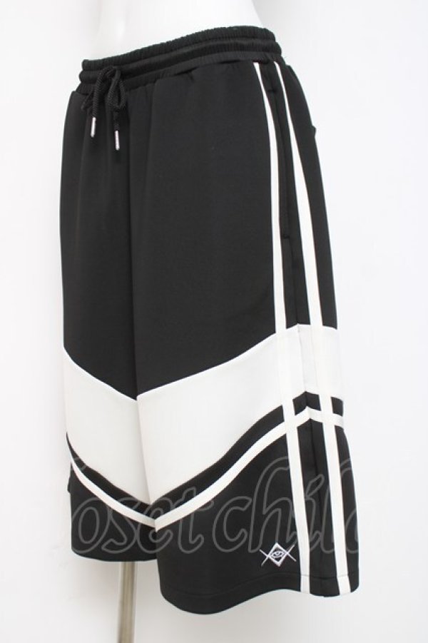 画像2: REFLEM / BIGジャージハーフパンツ F ブラック/ホワイト Y-26-03-16-159-PU-PA-SZ-ZY (2)