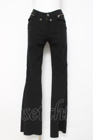 画像: Ozz On / ストレッチフレアパンツ  黒 Y-26-03-16-160-OO-PA-SZ-ZY