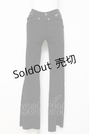 画像: Ozz On / ストレッチフレアパンツ  黒 Y-26-03-16-160-OO-PA-SZ-ZY