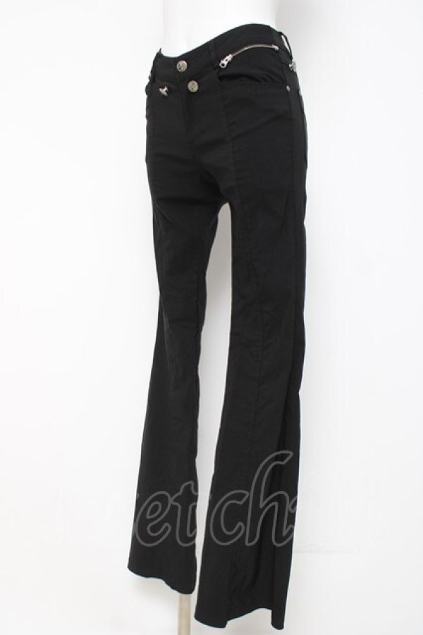 画像2: Ozz On / ストレッチフレアパンツ  黒 Y-26-03-16-160-OO-PA-SZ-ZY (2)