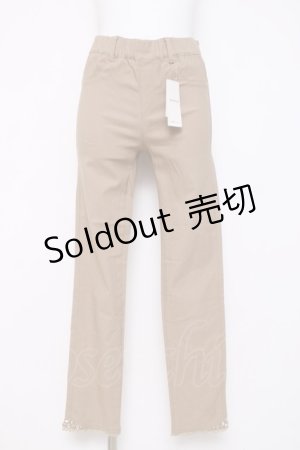 画像: axes femme / 裾ビジューパギンス M ベージュ Y-26-03-16-163-AX-PA-SZ-ZY