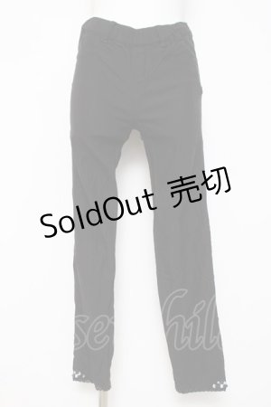 画像: axes femme / 裾ビジューパギンス M 黒 Y-26-03-16-164-AX-PA-SZ-ZY