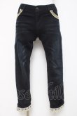 画像1: axes femme / レース配色ストレッチデニム M インディゴ Y-26-03-16-165-AX-PA-SZ-ZY (1)