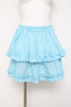 画像: MARBLE / ギンガムチェックスカート  サックス Y-26-03-16-172-GO-SK-SZ-ZY