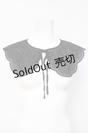 画像: axes femme / スカラップ付け襟  黒 Y-26-03-16-025-AX-ZA-SZ-ZY