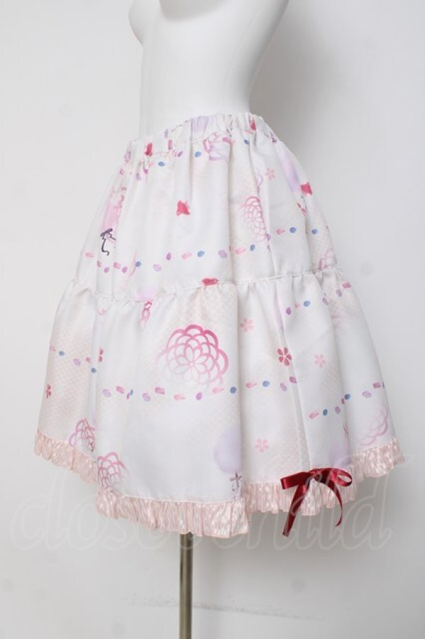 画像2: gouk / プリントスカート  シロ Y-26-03-16-174-GO-SK-SZ-ZY (2)