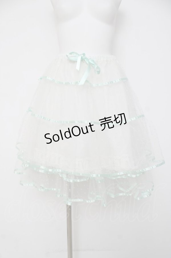 画像1: BABY, THE STARS SHINE BRIGHT / ふわふわドットチュールパニエ  ミント Y-26-03-16-175-BA-SK-AS-ZY (1)