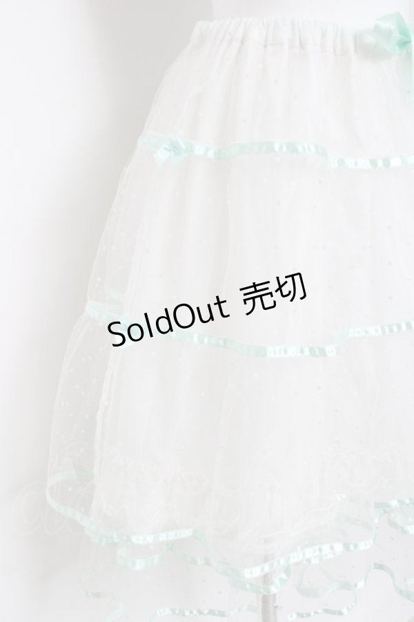 画像4: BABY, THE STARS SHINE BRIGHT / ふわふわドットチュールパニエ  ミント Y-26-03-16-175-BA-SK-AS-ZY (4)