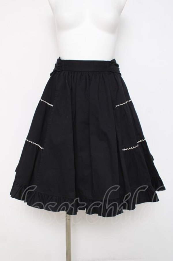 画像1: Heart E / サイドティアードバックリボンスカート  紺 Y-26-03-16-177-LO-SK-SZ-ZY (1)