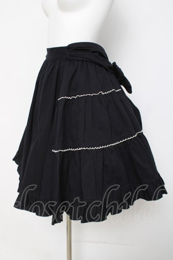 画像2: Heart E / サイドティアードバックリボンスカート  紺 Y-26-03-16-177-LO-SK-SZ-ZY (2)