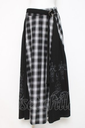 画像: SEX POT ReVeNGe / チェック切替ロングスカート L ブラック/ホワイト Y-26-03-16-178-SP-PA-SZ-ZY