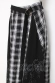 画像2: SEX POT ReVeNGe / チェック切替ロングスカート L ブラック/ホワイト Y-26-03-16-178-SP-PA-SZ-ZY (2)