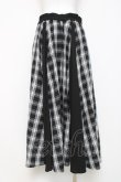 画像3: SEX POT ReVeNGe / チェック切替ロングスカート L ブラック/ホワイト Y-26-03-16-178-SP-PA-SZ-ZY (3)