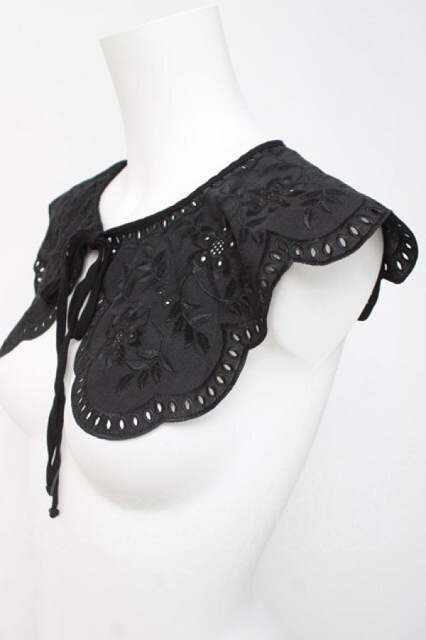 画像3: axes femme / スカラップ付け襟  黒 Y-26-03-16-025-AX-ZA-SZ-ZY (3)