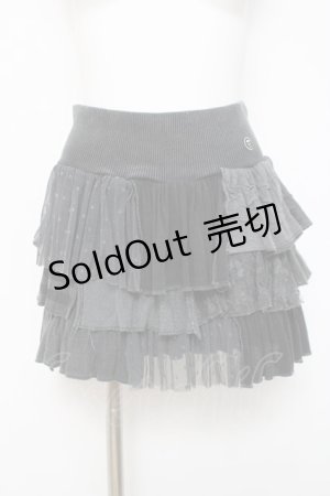 画像: HYSTERIC GLAMOUR / 異素材フリルスカート F グレー Y-26-03-16-180-PU-SK-SZ-ZY