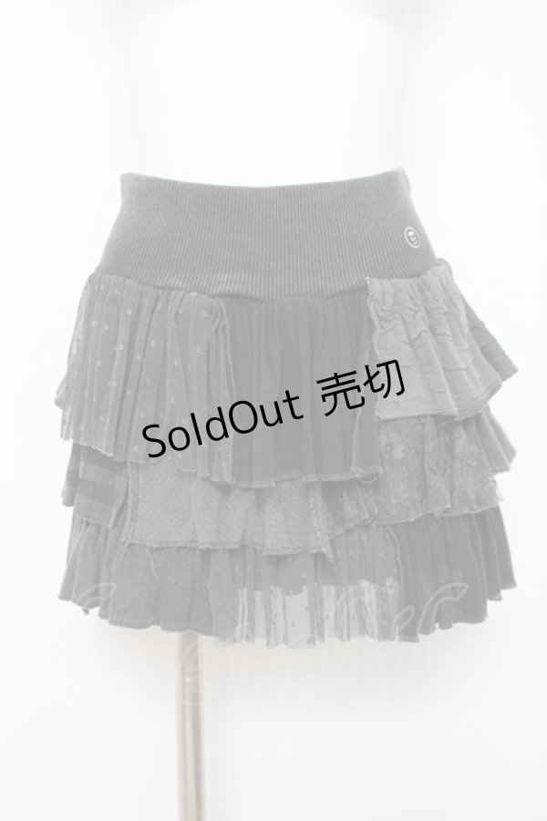 画像1: HYSTERIC GLAMOUR / 異素材フリルスカート F グレー Y-26-03-16-180-PU-SK-SZ-ZY (1)