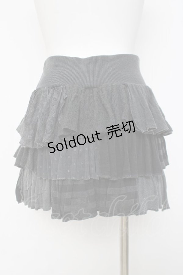 画像3: HYSTERIC GLAMOUR / 異素材フリルスカート F グレー Y-26-03-16-180-PU-SK-SZ-ZY (3)
