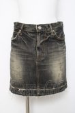 画像1: HYSTERIC GLAMOUR / ダメージ加工入りデニムスカート S 黒 Y-26-03-16-181-PU-SK-SZ-ZY (1)
