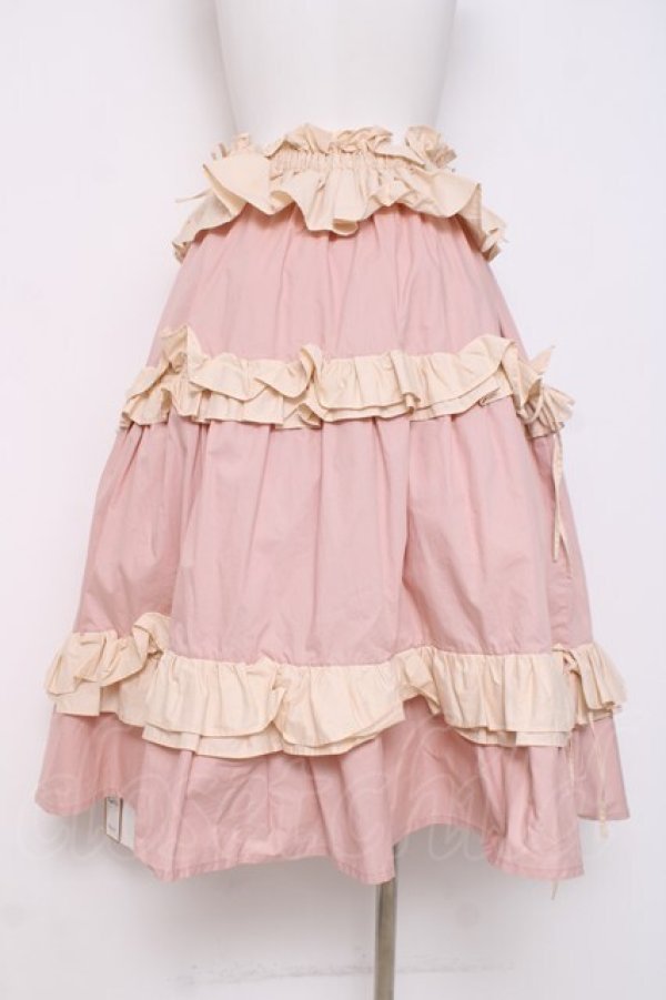 画像3: pain / フリルロングスカート F ピンク Y-26-03-16-183-LO-SK-SZ-ZY (3)