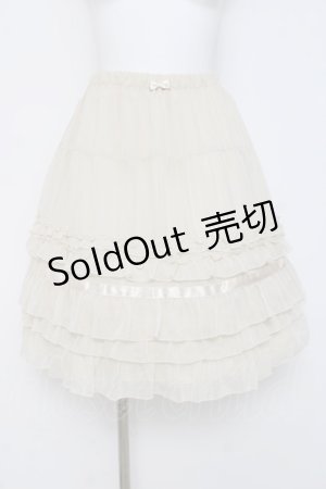 画像: Emily Temple cute / ラメストライプフリルスカート  アイボリー Y-26-03-16-184-ET-SK-SZ-ZY