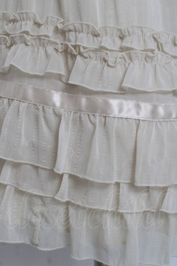 画像4: Emily Temple cute / ラメストライプフリルスカート  アイボリー Y-26-03-16-184-ET-SK-SZ-ZY (4)