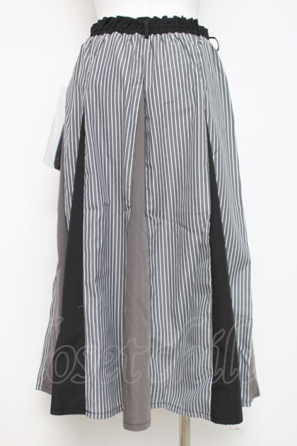 画像2: axes femme / 切替ロングフレアスカート F 黒 Y-26-03-16-185-AX-SK-SZ-ZY (2)