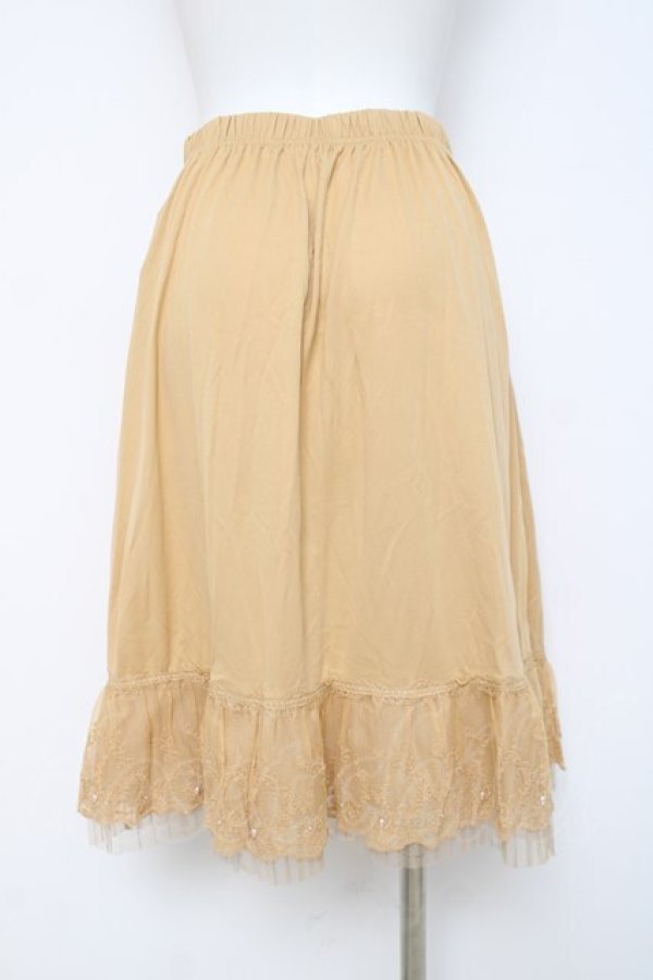 画像2: axes femme / レース×プリーツペチスカート F イエロー Y-26-03-16-186-AX-SK-SZ-ZY (2)