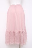 画像2: axes femme / 繊細レースミディ丈ペチスカート M ピンク Y-26-03-16-188-AX-SK-SZ-ZY (2)