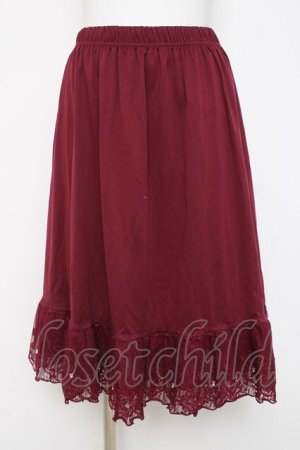 画像: axes femme / レース重ねペチスカート M ワイン Y-26-03-16-189-AX-SK-SZ-ZY